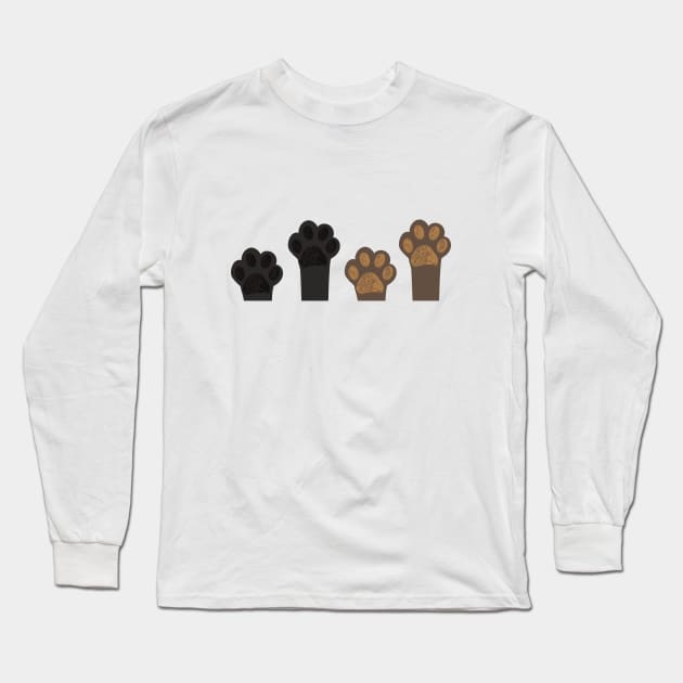 Cute dog&cat paw prints Long Sleeve T-Shirt by GULSENGUNEL